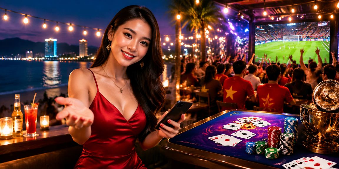 Người chơi thư giãn tham gia trò chơi bài tại bãi biển Phú Quốc